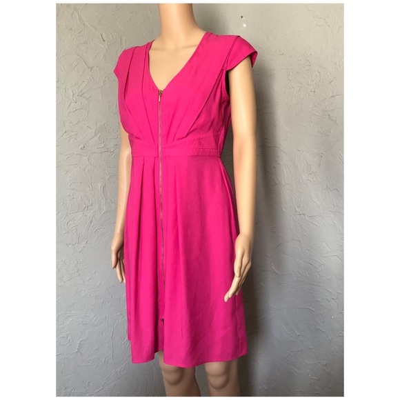 H&M Super Cute Hot Pink Dress with Front Zipper - Picture 2 of 8